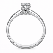 Anello solitario in oro bianco 18 carati