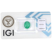 1 pcs Verde Smeraldo - 3.54 ct - Istituto Gemmologico Italiano (IGI)