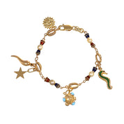 Bracciale - 18 carati Oro giallo - 1.50ct. tw. Turchese - Perla