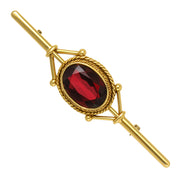 Spilla - 18 carati Oro giallo - 2.45ct. tw. Granato