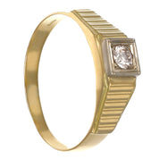 Anello - 18 carati Oro bianco, Oro giallo - 0.20ct. tw. Diamante (Naturale)