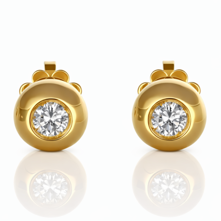 Orecchini - 18 carati Oro giallo - 0.24ct. tw. Diamante (Naturale)