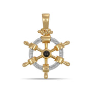 Ciondolo - 18 carati Acciaio, Oro giallo - 0.10ct. tw. Quarzo