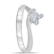 Anello - 18 carati Oro bianco - 0.31ct. tw. Diamante (Naturale)
