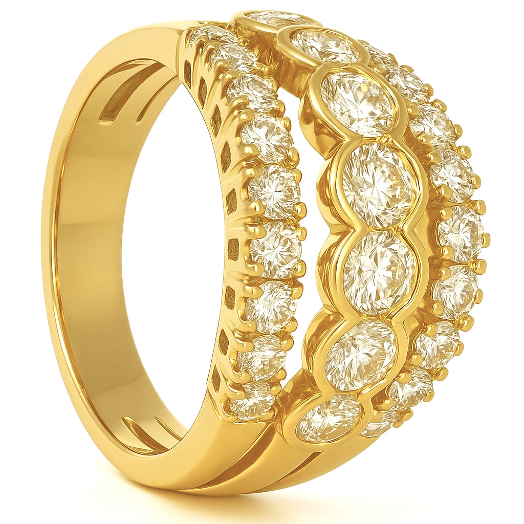 Anello - 18 carati Oro bianco - 0.80ct. tw. Diamante (Naturale)