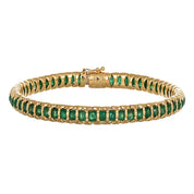 Bracciale - 9 kt Oro giallo - 4.56ct. tw. Smeraldo