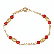 Bracciale - 18 carati Oro giallo Corallo