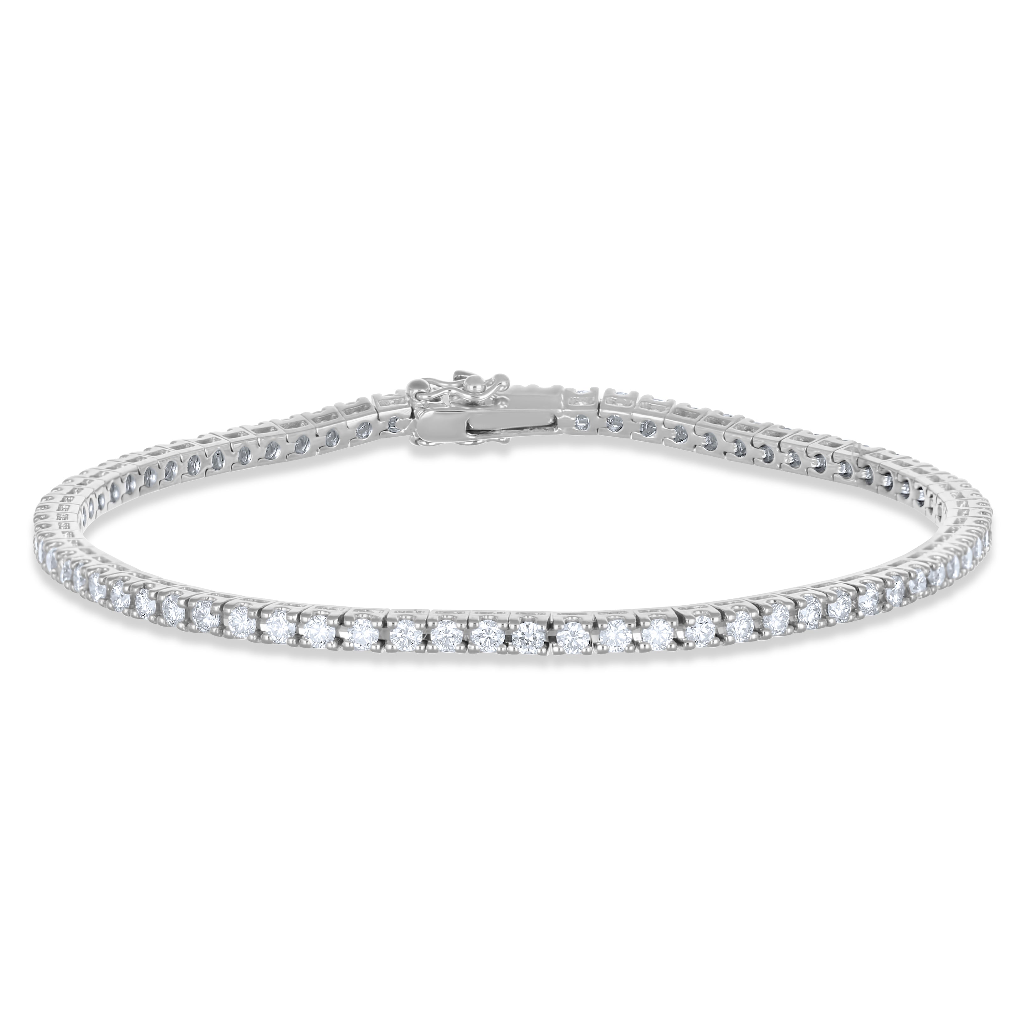 Bracciale - 18 carati Oro bianco - 1.80ct. tw. Diamante (Naturale)