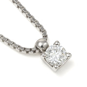 Collana con ciondolo - 18 carati Oro bianco - 0.12ct. tw. Diamante (Naturale)