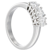 Anello - 18 carati Oro bianco - 0.69ct. tw. Diamante (Naturale)