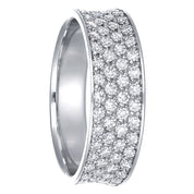 Anello - 18 carati Oro bianco - 0.90ct. tw. Diamante (Naturale)