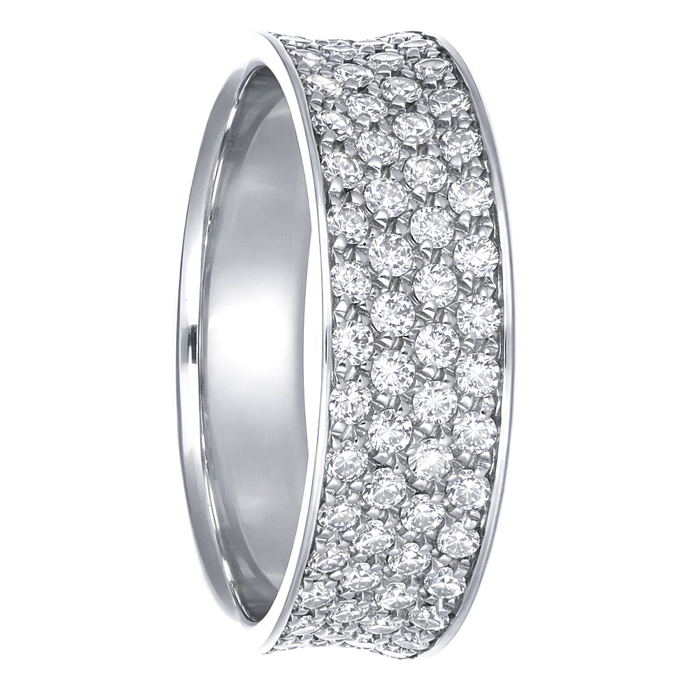 Anello - 18 carati Oro bianco - 0.90ct. tw. Diamante (Naturale)
