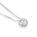 Collana con ciondolo - 18 carati Oro bianco - 0.20ct. tw. Diamante (Naturale)