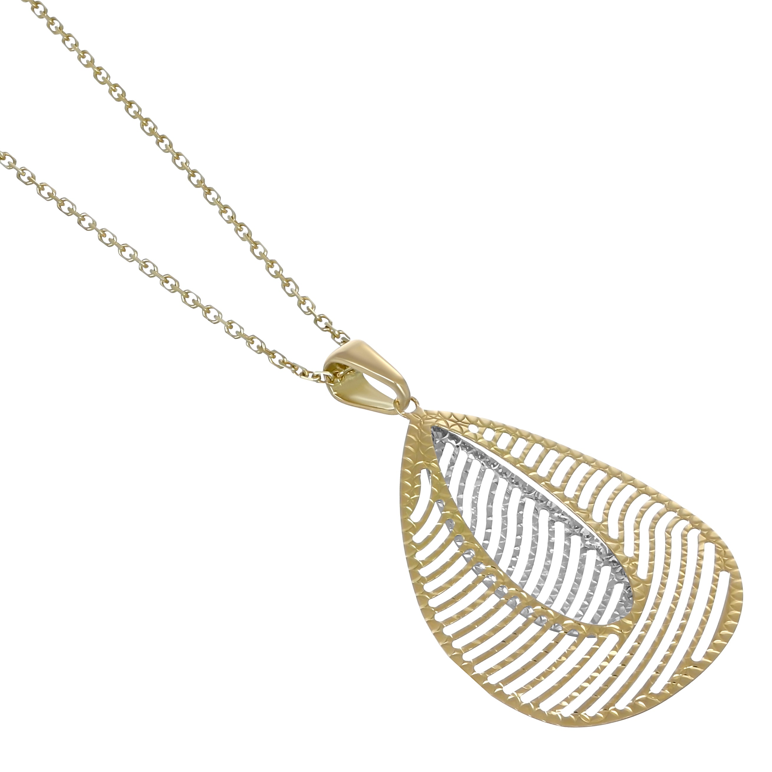 Collana con ciondolo - 18 carati Oro giallo, Oro bianco