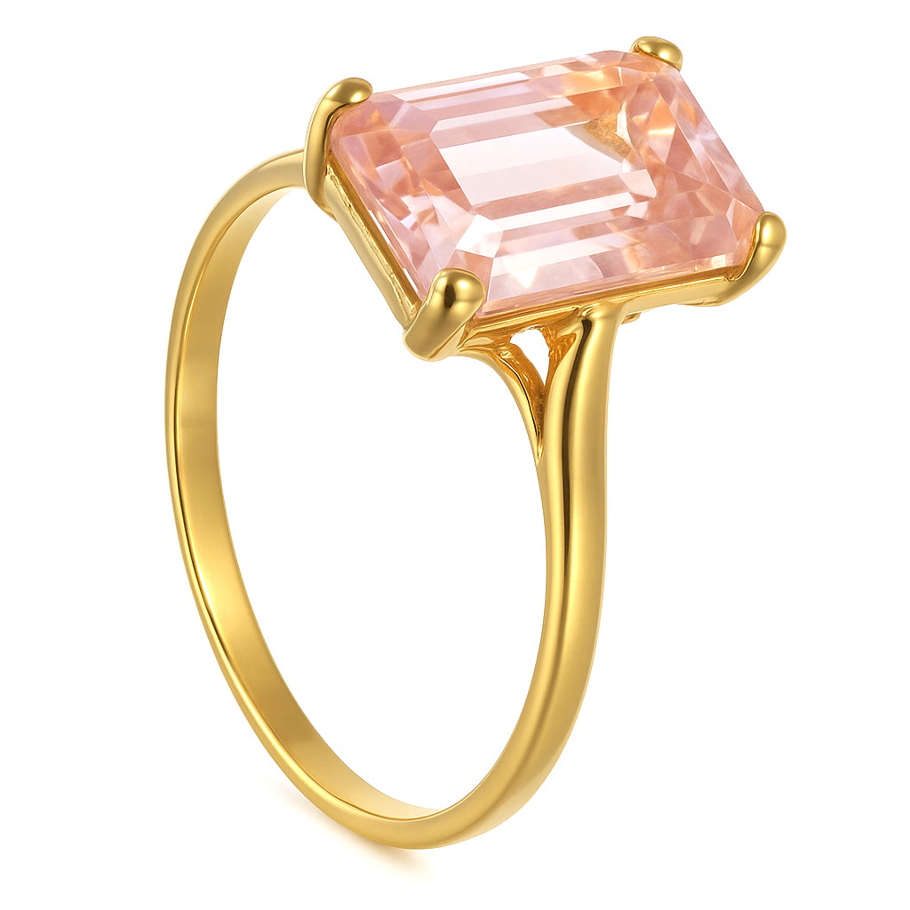 Anello - 18 carati Oro giallo - 3.50ct. tw. Quarzo