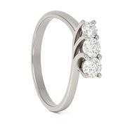 Anello - 18 carati Oro bianco - 0.33ct. tw. Diamante (Naturale)