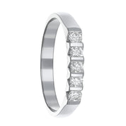 Anello - 18 carati Oro bianco - 0.25ct. tw. Diamante (Naturale)