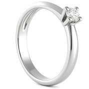 Anello - 18 carati Oro bianco - 0.10ct. tw. Diamante (Naturale)