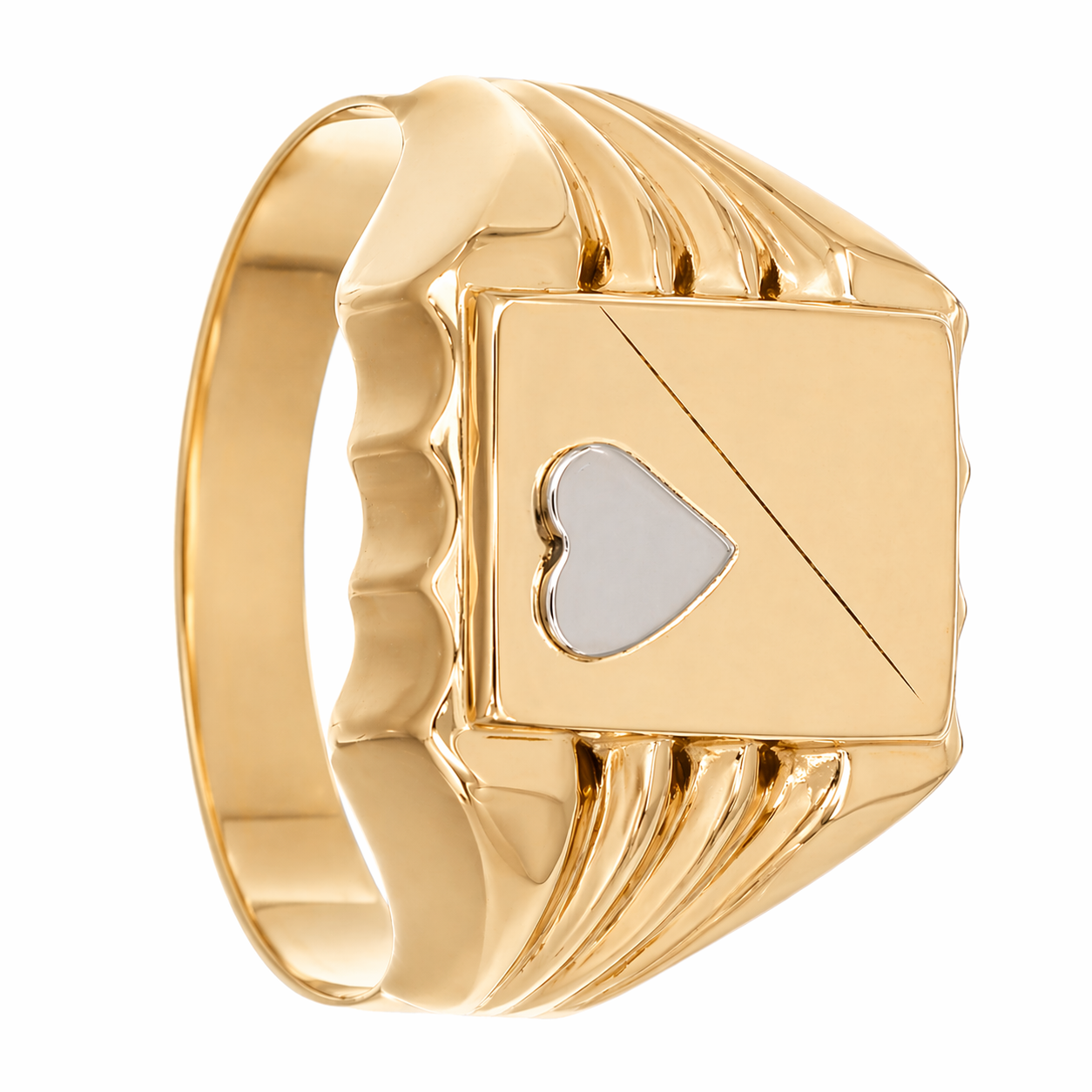 Anello - 18 carati Oro giallo, Oro bianco - Made in Italy - Handmade