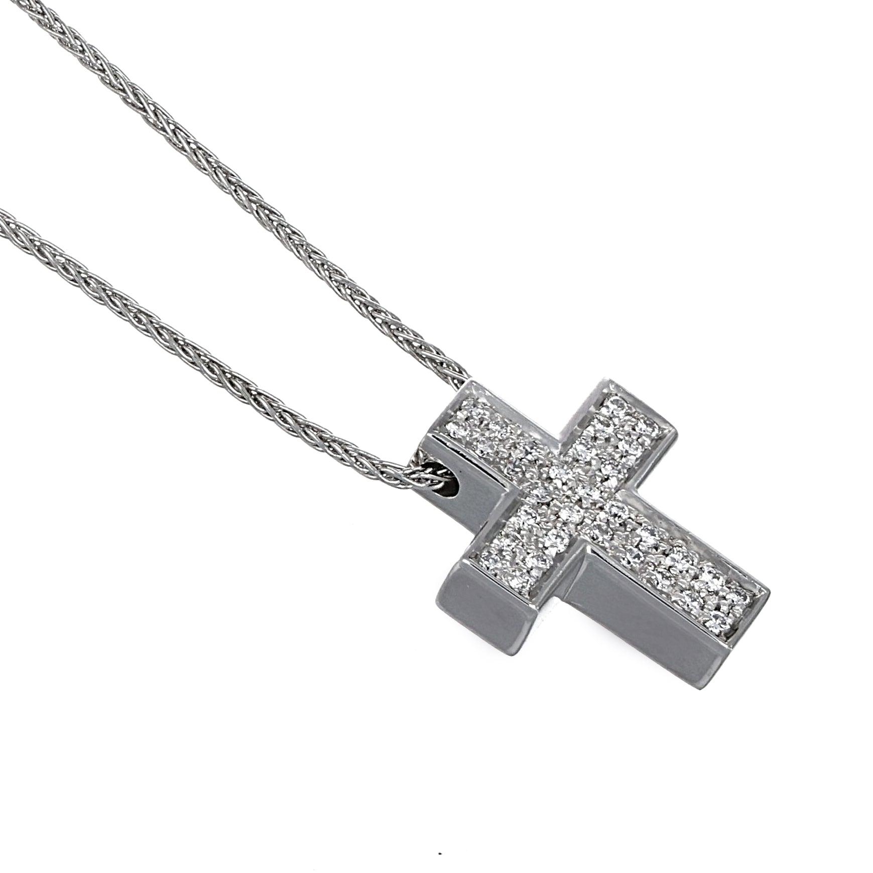 Collana con ciondolo - 18 carati Oro bianco - 0.33ct. tw. Diamante (Naturale)