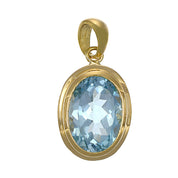 Ciondolo in Oro Giallo 18 carati con n 1 Topazio da 4.75 Ct