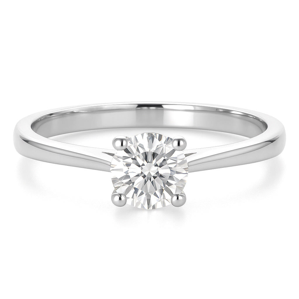 Anello - 18 carati Oro bianco - 0.72ct. tw. Diamante (Naturale)