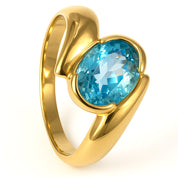 Anello - 18 carati Oro giallo - 2.00ct. tw. Topazio