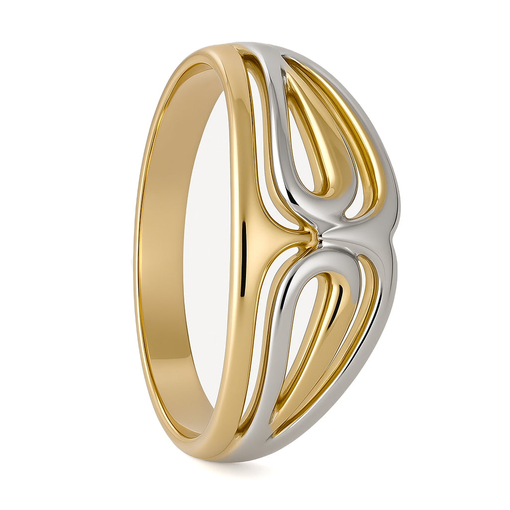 Anello - 18 carati Oro bianco, Oro giallo
