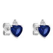 Orecchini - 18 carati Oro bianco - 1.47ct. tw. Zaffiro - Diamante