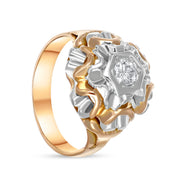 Anello - 18 carati Oro bianco, Oro giallo - 0.25ct. tw. Diamante (Naturale)
