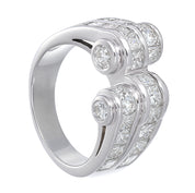 Anello - 18 carati Oro bianco - 2.32ct. tw. Diamante (Naturale)