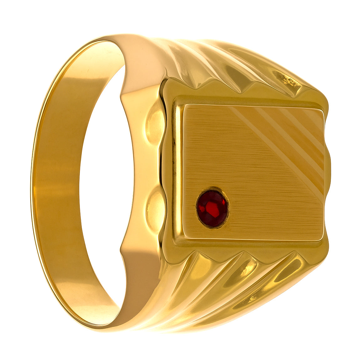 Anello - 18 carati Oro giallo - 0.05ct. tw. Rubino