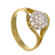 Anello - 18 carati Oro bianco, Oro giallo - 0.29ct. tw. Diamante (Naturale)