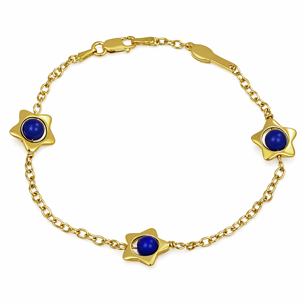 Bracciale - 18 carati Oro giallo Lapislazzuli