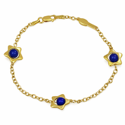 Bracciale - 18 carati Oro giallo Lapislazzuli