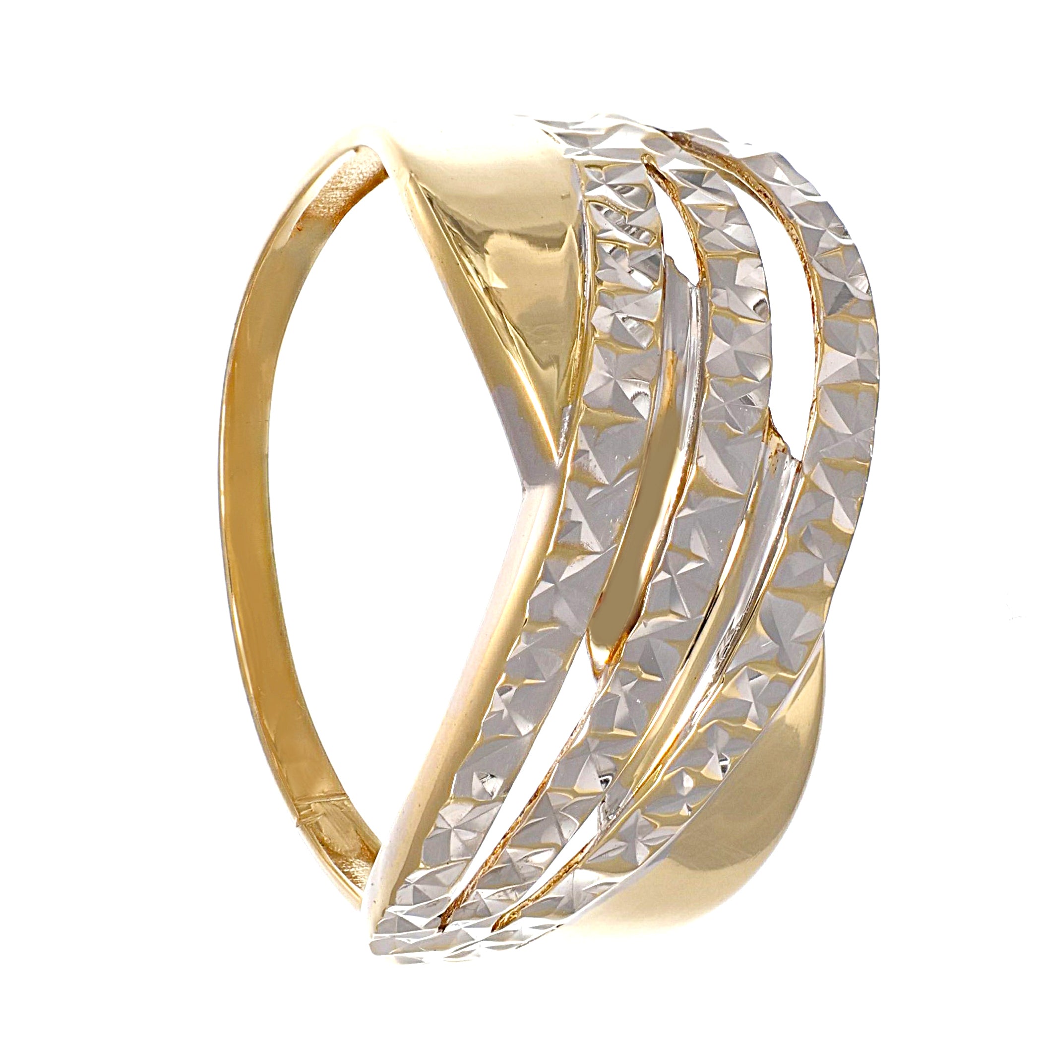 Anello in Oro Giallo, Oro bianco 18 carati