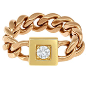 Anello - 18 carati Oro giallo - 0.15ct. tw. Diamante (Naturale)