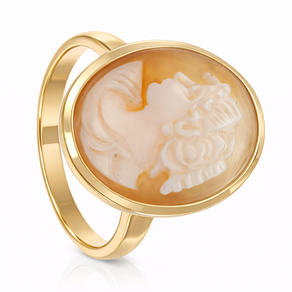 Anello - 18 carati Oro giallo - Cammeo