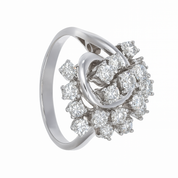 Anello - 18 carati Oro bianco - 1.62ct. tw. Diamante (Naturale)