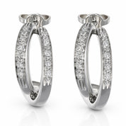 Orecchini - 18 carati Oro bianco - 0.08ct. tw. Diamante (Naturale)