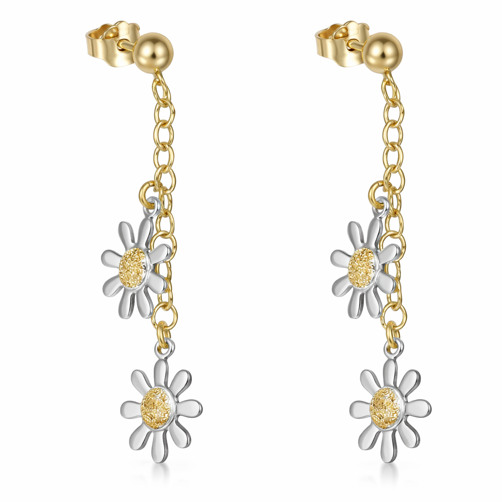 Orecchini - 18 carati Oro bianco, Oro giallo