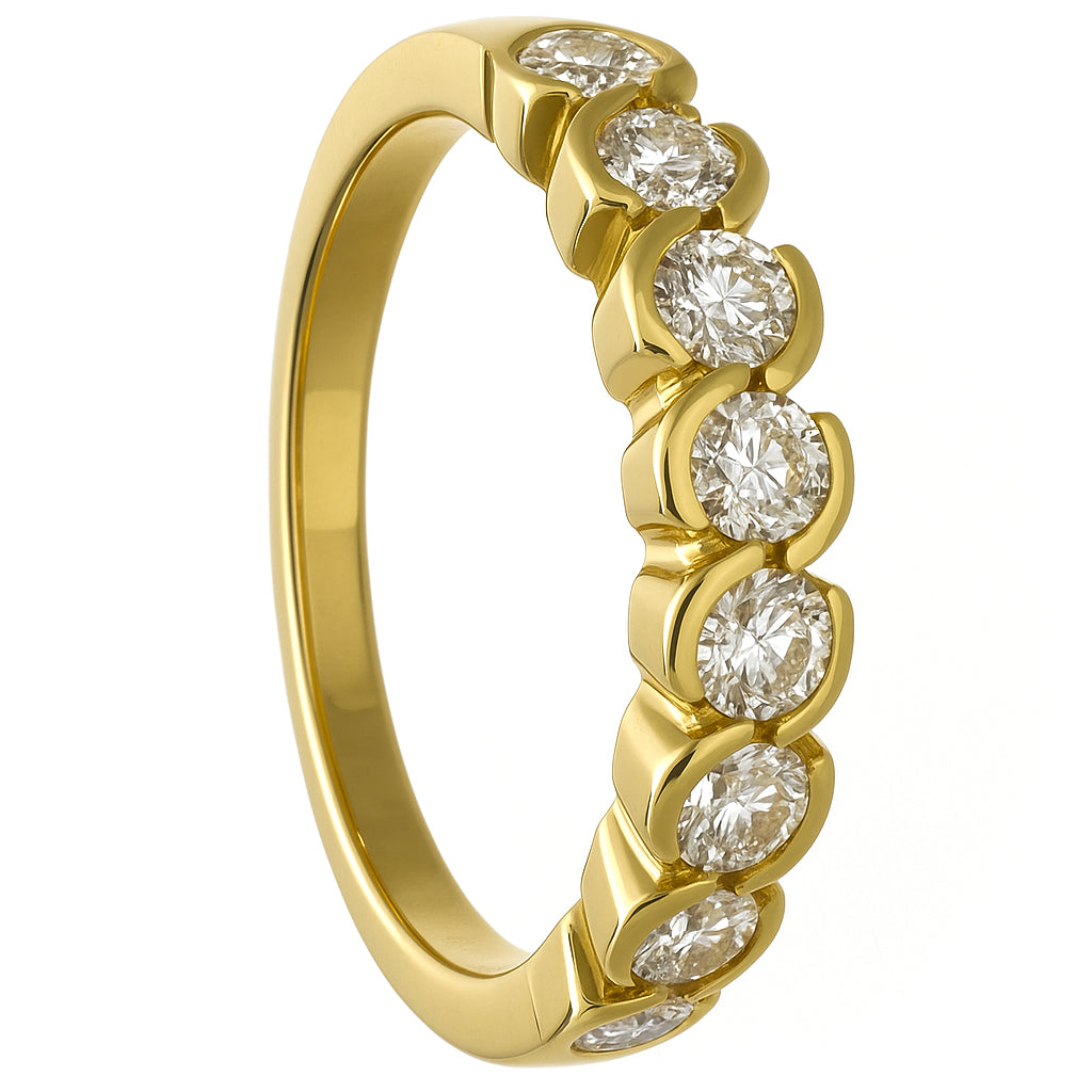 Anello - 18 carati Oro giallo - 0.98ct. tw. Diamante (Naturale)