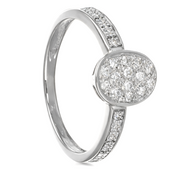 Anello - 18 carati Oro bianco - 0.36ct. tw. Diamante (Naturale)