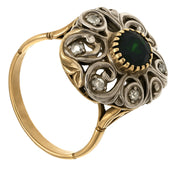 Anello in Oro Giallo ,Oro Bianco 18 carati -zaffiro Diamanti