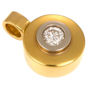 Ciondolo in Oro Giallo ,Oro Bianco 18 carati -Diamante