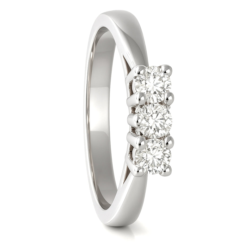 Anello - 18 carati Oro bianco - 0.24ct. tw. Diamante (Naturale)