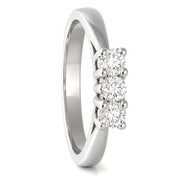 Anello - 18 carati Oro bianco - 0.24ct. tw. Diamante (Naturale)