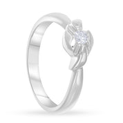 Anello - 18 carati Oro bianco - 0.10ct. tw. Diamante (Naturale)