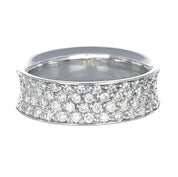 Anello - 18 carati Oro bianco - 0.90ct. tw. Diamante (Naturale)