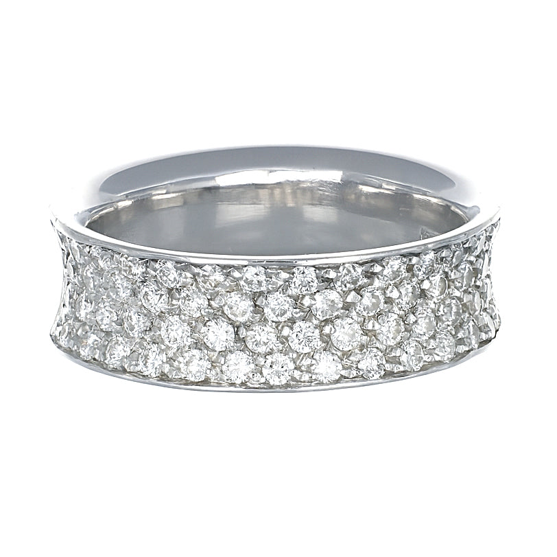 Anello - 18 carati Oro bianco - 0.90ct. tw. Diamante (Naturale)